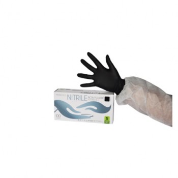 Gants Nitrile noir non poudrs