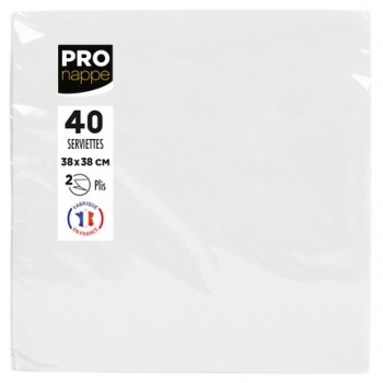 Serviette microgaufr 38x38 Blanc