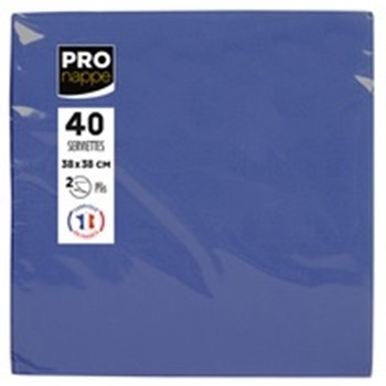 Serviette microgaufr 38x38 Bleu marine