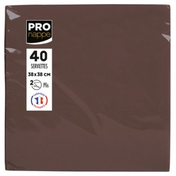 Serviette microgaufr 38x38 Chocolat