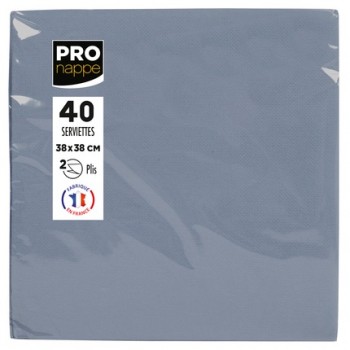 Serviette microgaufr 38x38 Gris