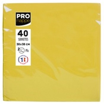 Serviette microgaufr 38x38 Jaune