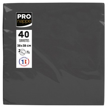 Serviette microgaufr 38x38 Noir