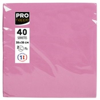 Serviette microgaufr 38x38 Rose