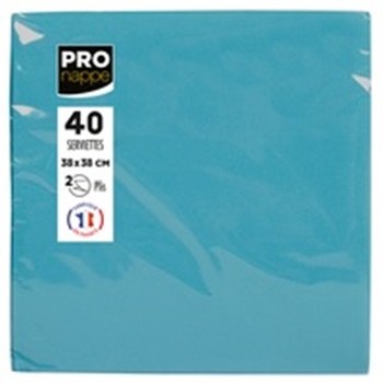 Serviette microgaufr 38x38 Turquoise