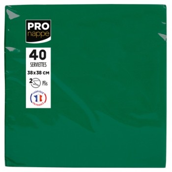 Serviette microgaufr 38x38 Vert sapin